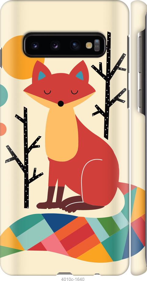 Чехол на Samsung Galaxy S10 Rainbow fox