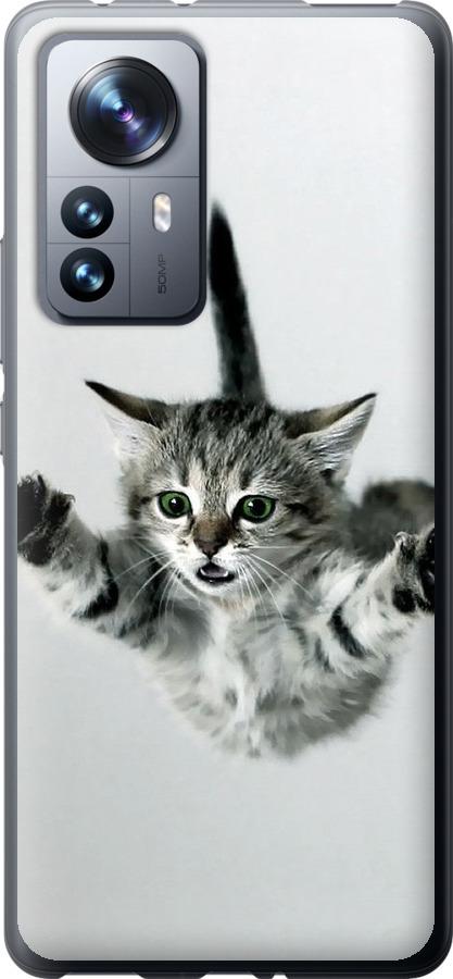 Чехол на Xiaomi 12 Pro Летящий котёнок