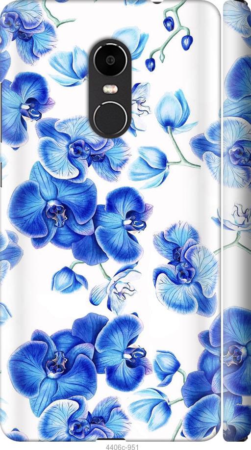 Чехол на Xiaomi Redmi Note 4X Голубые орхидеи