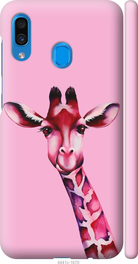 Чехол на Samsung Galaxy A30 2019 A305F Розовая жирафа