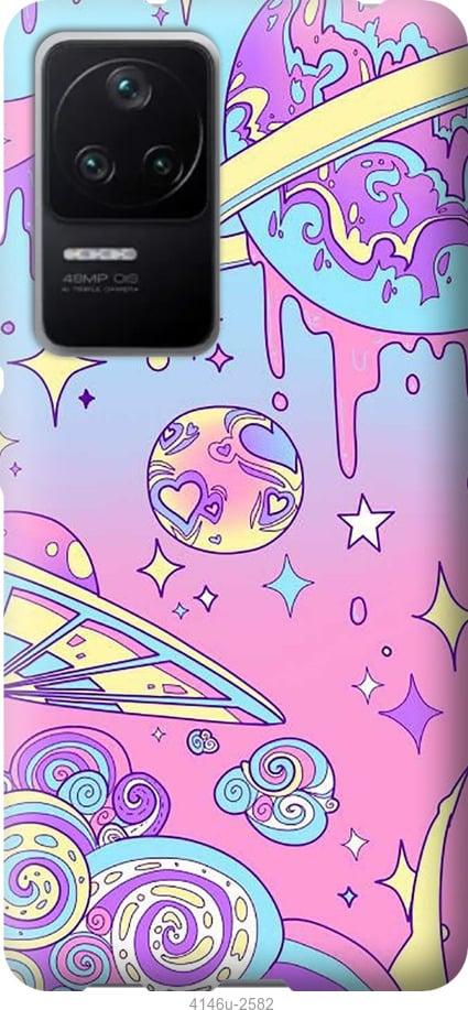 Чехол на Xiaomi Redmi K40S Розовая галактика