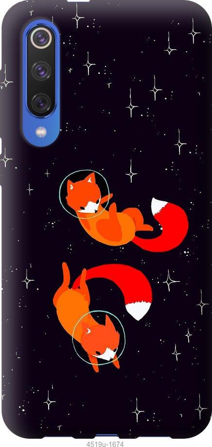 Чехол на Xiaomi Mi 9 SE Лисички в космосе