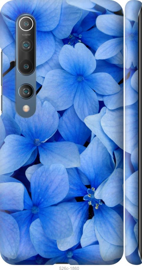 Чехол на Xiaomi Mi 10 Синие цветы
