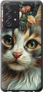 Чехол на Samsung Galaxy A52 Cats and flowers