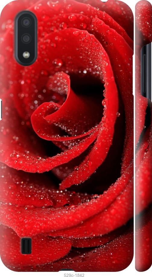 Чехол на Samsung Galaxy A01 A015F Красная роза