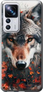 Чехол на Xiaomi 12T Pro Wolf and flowers