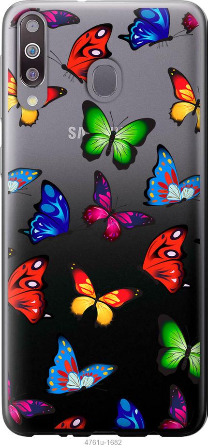 Чехол на Samsung Galaxy M30 Красочные мотыльки