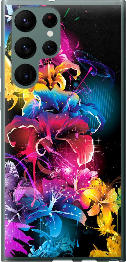 Чехол на Samsung Galaxy S22 Ultra Абстрактные цветы