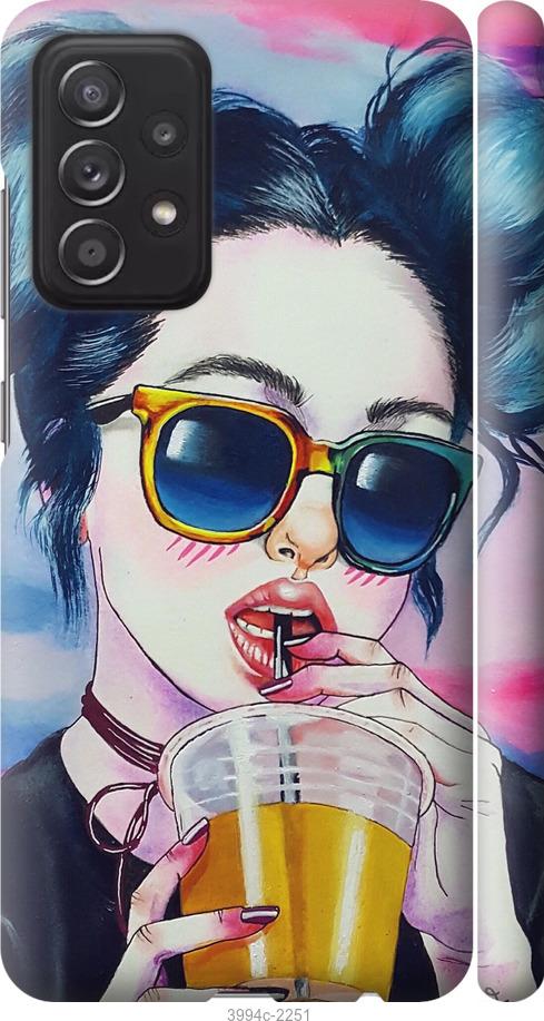 Чехол на Samsung Galaxy A52 Арт-девушка в очках