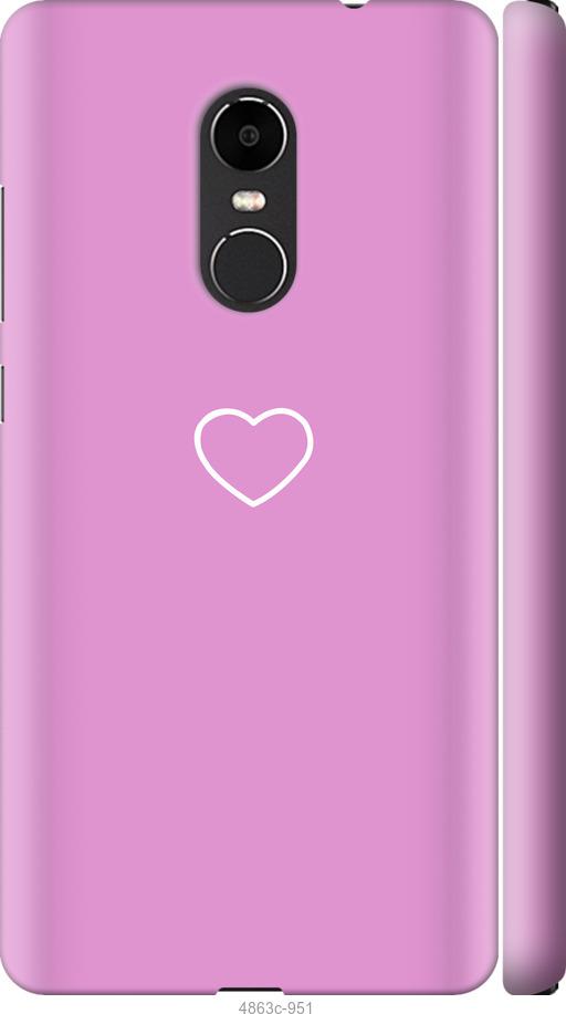 Чехол на Xiaomi Redmi Note 4X Сердце 2