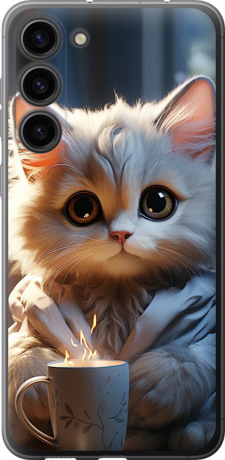 Чехол на Samsung Galaxy S23 Plus White cat