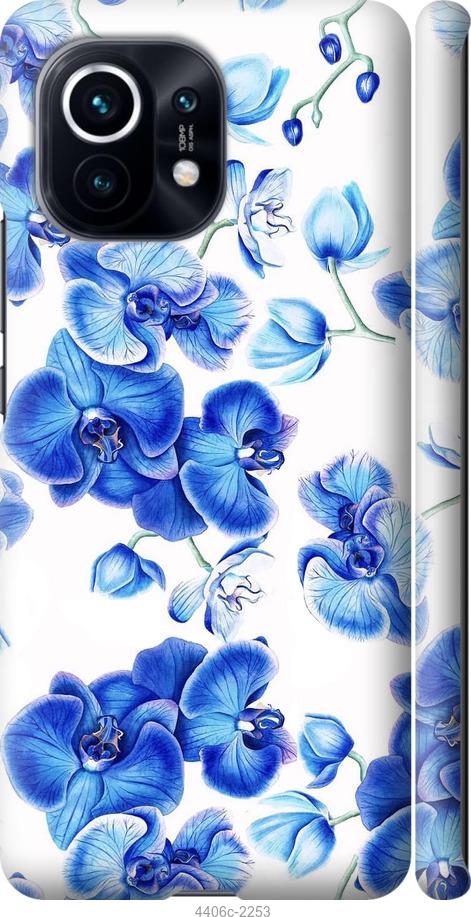 Чехол на Xiaomi Mi 11 Голубые орхидеи