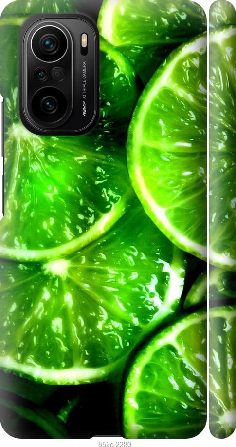 Чехол на Xiaomi Poco F3 Зелёные дольки лимона