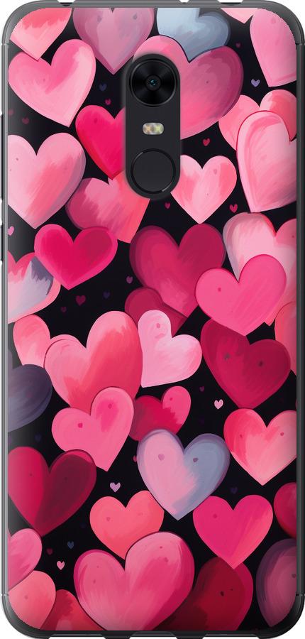 Чехол на Xiaomi Redmi 5 Plus Сердечки 4