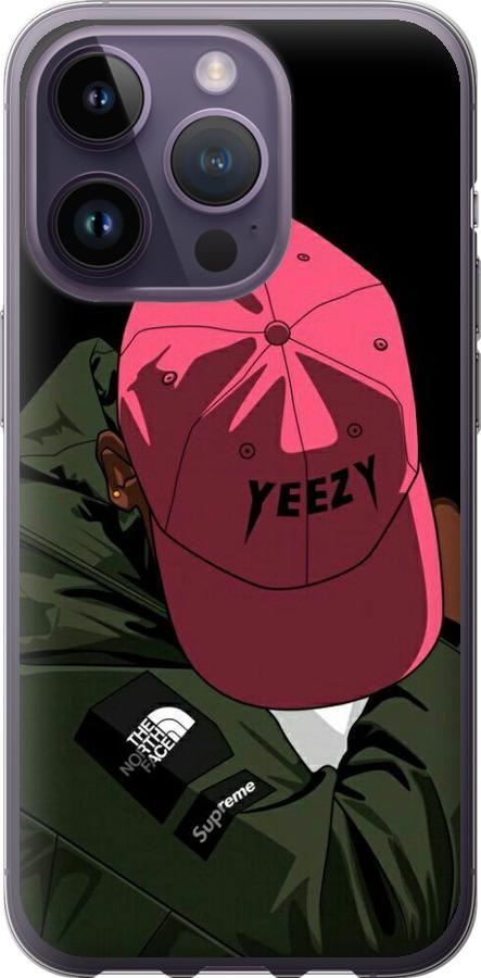 Чехол на iPhone 14 Pro logo de yeezy