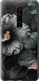 Чехол на Xiaomi Redmi K20 Pro Черные цветы