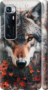 Чехол на Xiaomi Mi 10 Ultra Wolf and flowers