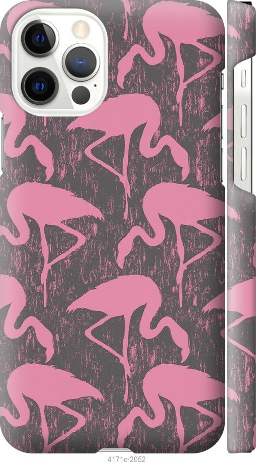 Чехол на iPhone 12 Pro Vintage-Flamingos