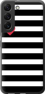 Чехол на Samsung Galaxy S22 Черно-белые полосы