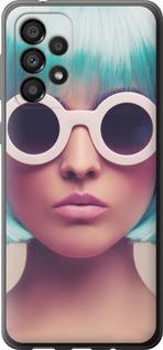 Чехол на Samsung Galaxy A33 5G A336B Синеволосая девушка в очках