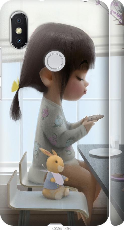 Чехол на Xiaomi Redmi S2 Милая девочка с зайчиком
