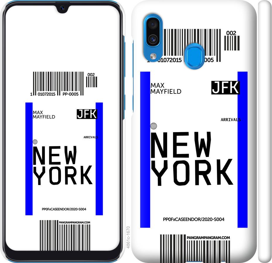 Чехол на Samsung Galaxy A20 2019 A205F New York