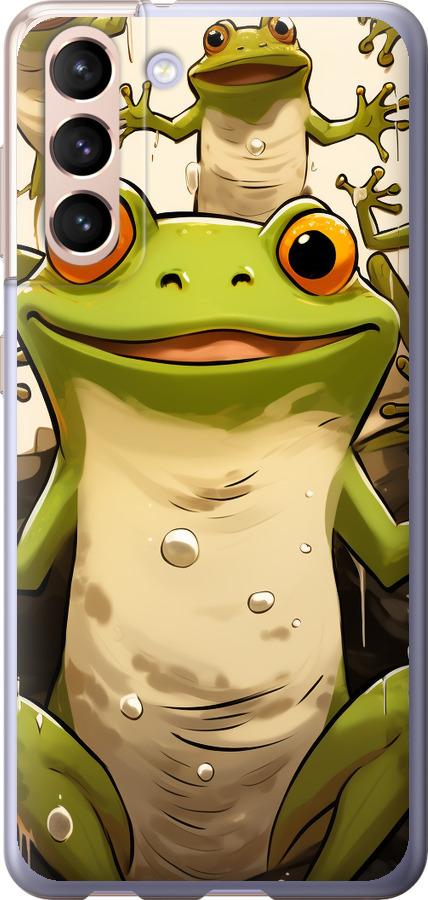 Чехол на Samsung Galaxy S21 Веселая жаба
