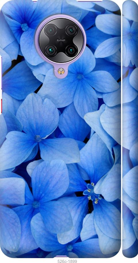 Чехол на Xiaomi Redmi K30 Pro Синие цветы