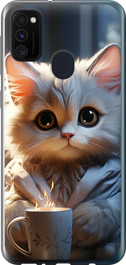 Чехол на Samsung Galaxy M30s 2019 White cat