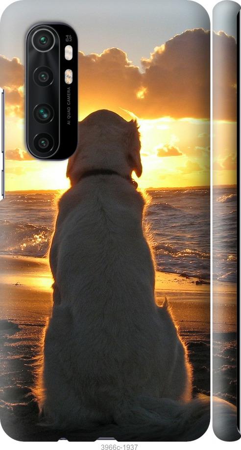 Чехол на Xiaomi Mi Note 10 Lite Закат и собака