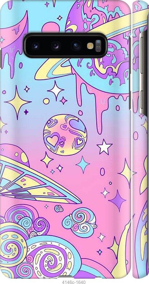 Чехол на Samsung Galaxy S10 Розовая галактика