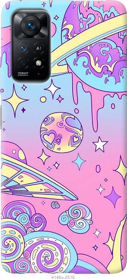 Чехол на Xiaomi Redmi Note 11 Розовая галактика