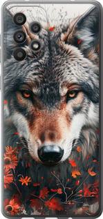 Чехол на Samsung Galaxy A73 A736B Wolf and flowers