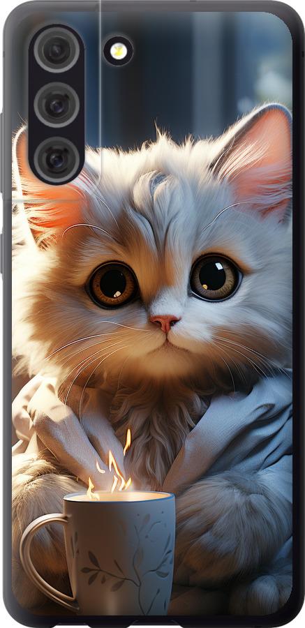 Чехол на Samsung Galaxy S21 FE White cat