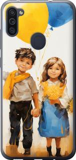 Чехол на Samsung Galaxy M11 M115F Дети с шариками