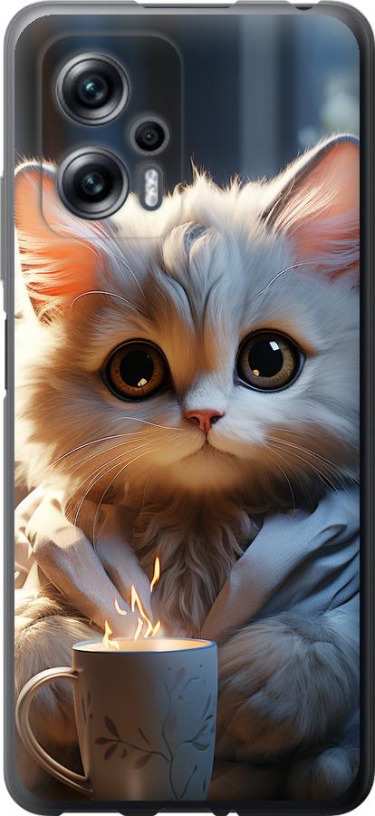 Чехол на Xiaomi Redmi Note 11T Pro White cat