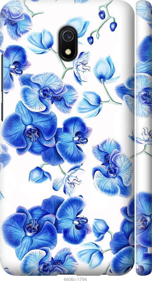 Чехол на Xiaomi Redmi 8A Голубые орхидеи