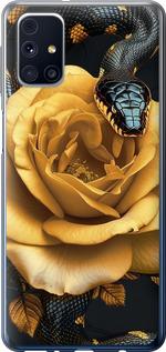 Чехол на Samsung Galaxy M31s M317F Black snake and golden rose