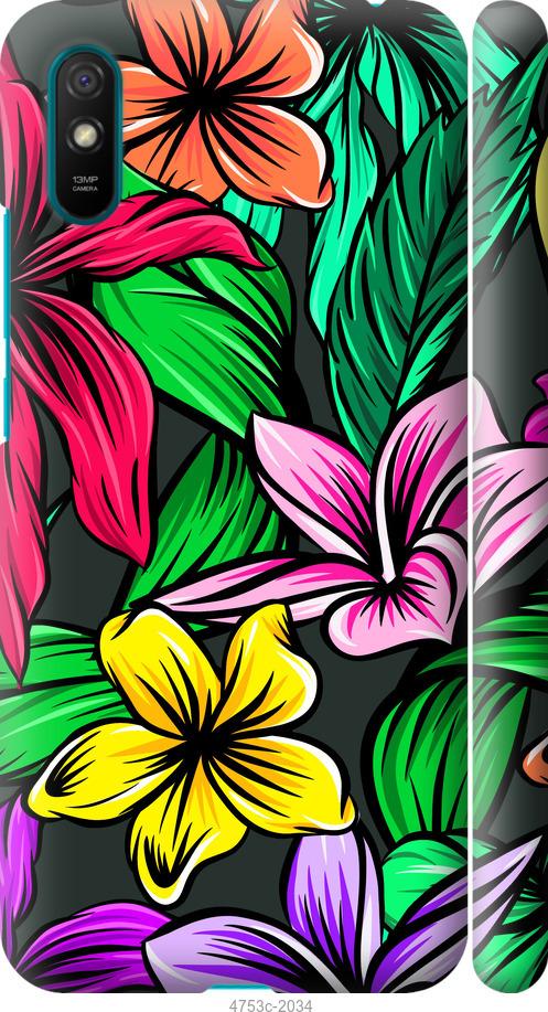 Чехол на Xiaomi Redmi 9A Тропические цветы 1