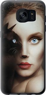 Чехол на Samsung Galaxy S7 Edge G935F Взгляд женщины и кошки