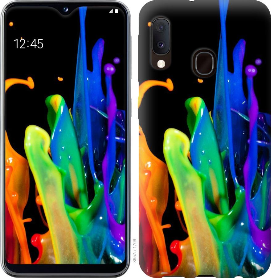 Чехол на Samsung Galaxy A20e A202F брызги краски