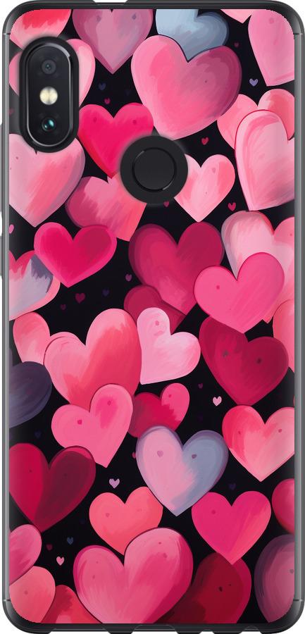 Чехол на Xiaomi Redmi Note 5 Pro Сердечки 4