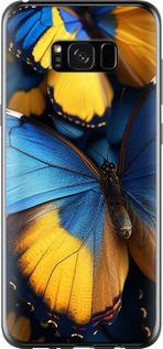 Чехол на Samsung Galaxy S8 Plus Желто-голубые бабочки