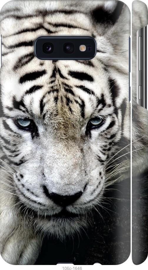Чехол на Samsung Galaxy S10e Грустный белый тигр