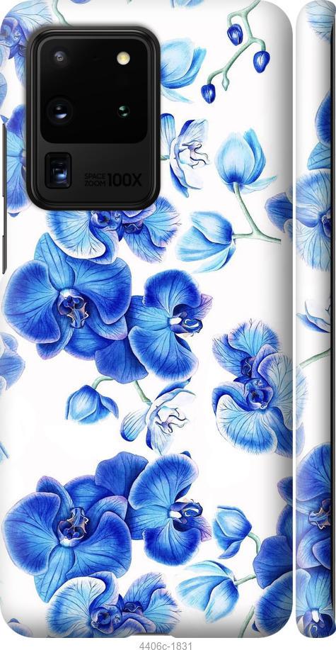 Чехол на Samsung Galaxy S20 Ultra Голубые орхидеи