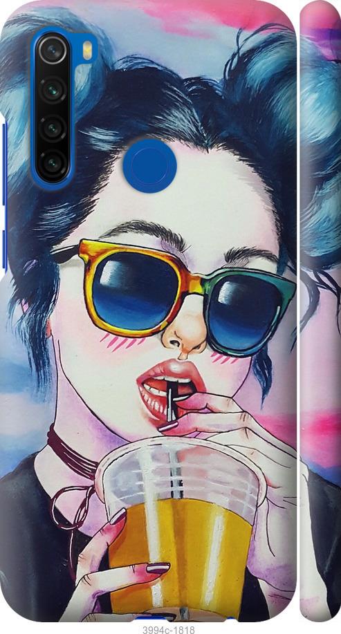 Чехол на Xiaomi Redmi Note 8T Арт-девушка в очках
