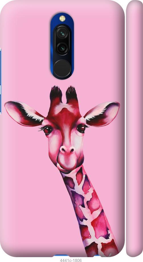Чехол на Xiaomi Redmi 8 Розовая жирафа
