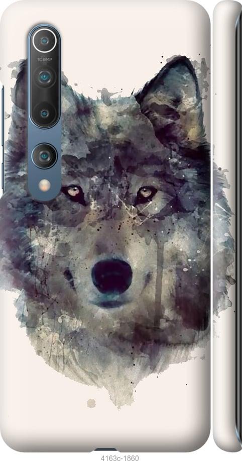 Чехол на Xiaomi Mi 10 Волк-арт