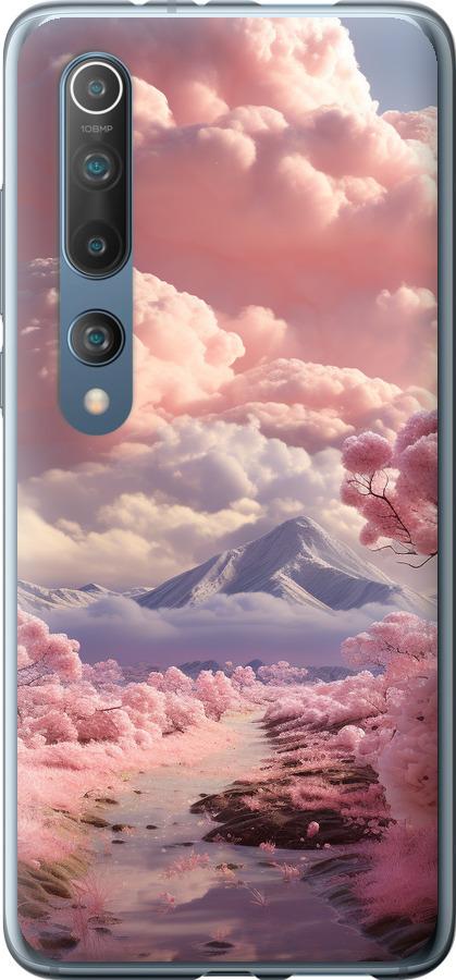 Чехол на Xiaomi Mi 10 Pro Розовые облака