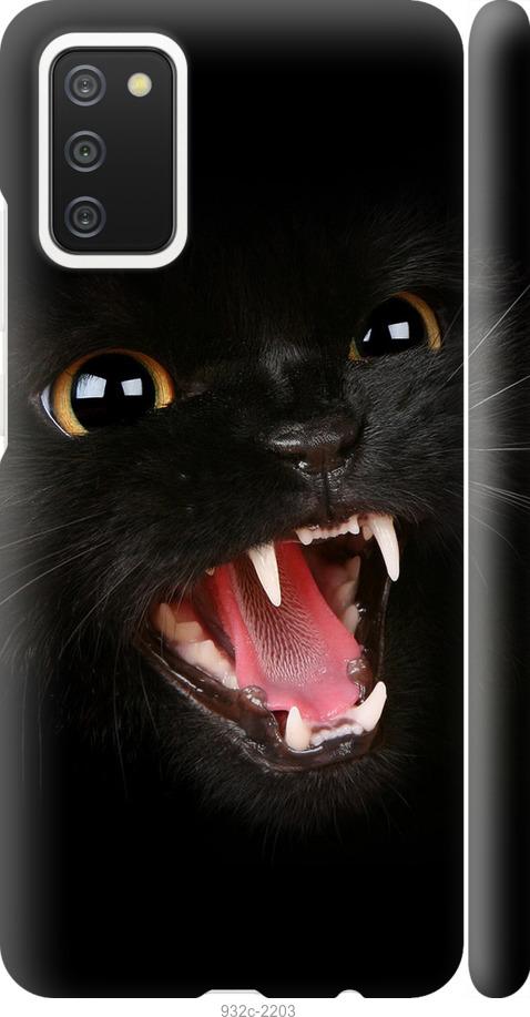 Чехол на Samsung Galaxy A02s A025F Чёрная кошка